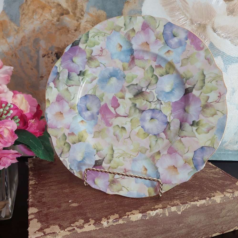 Skye McGhie Morning Glory Porcelain Plate, 10" Decorative Plate